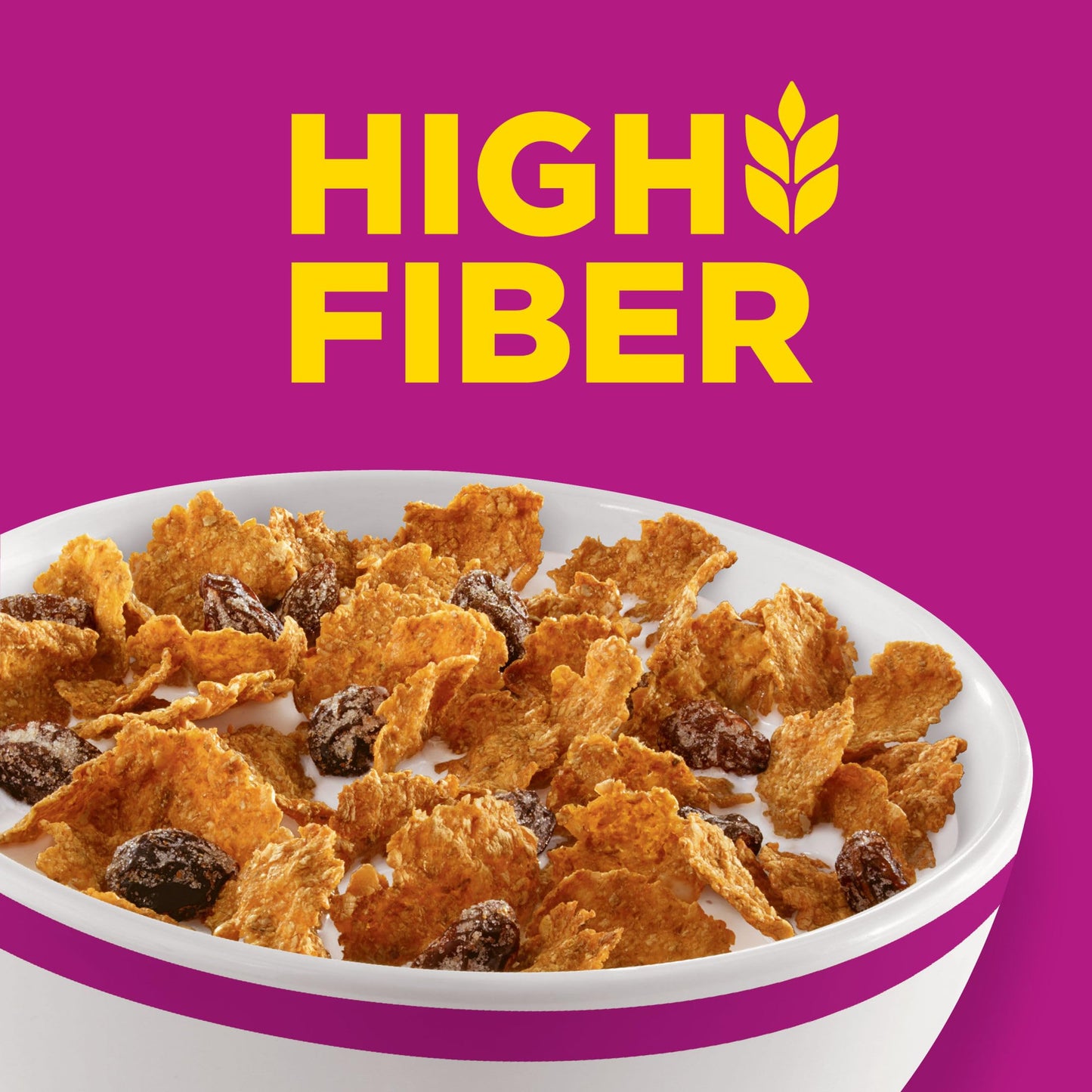 Kelloggs Raisin Bran Breakfast Cereal  High Fiber  28g Whole Grain  Family Size  22.1 oz