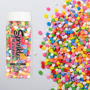 Bayep Rainbow Sprinkles For Cake Decorating Confetti Candy For Ice Cream, Cookies, Baking, Cupcake Topper Colorful Sprinkles Per