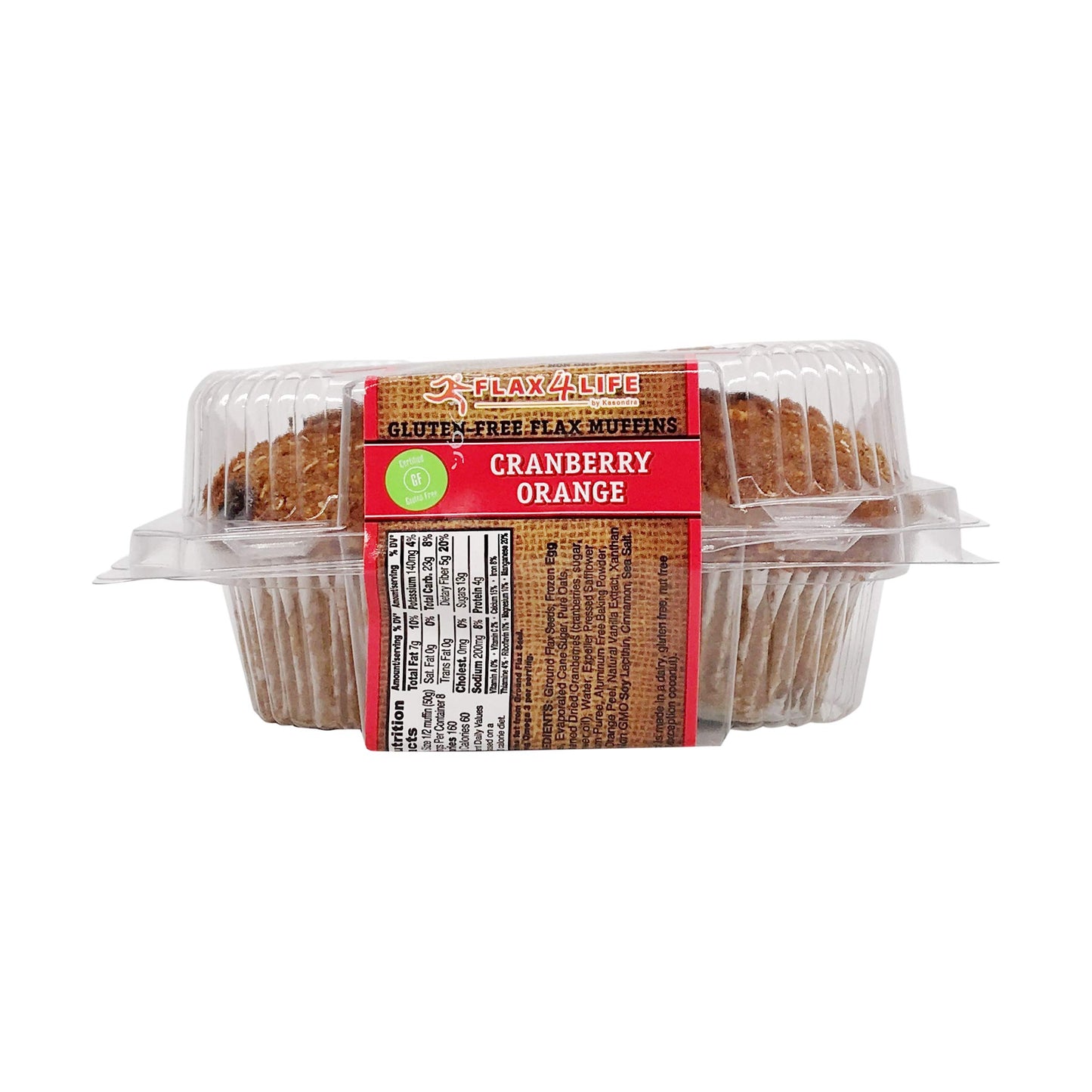 FLAX4LIFE FZ Cranberry and Orange Muffin, 14 Ounce (Pack of 6)
