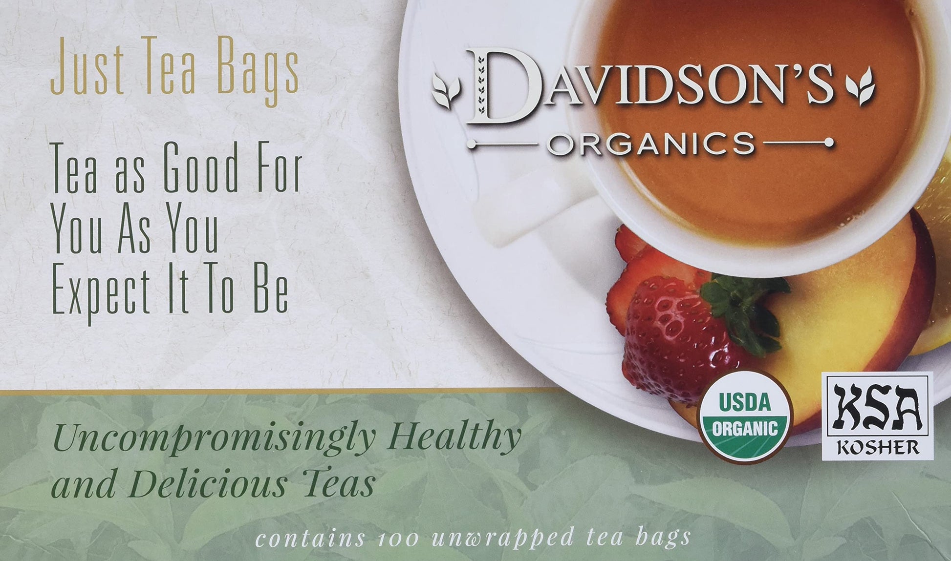Davidsons Organics  Decaffeinated Earl Grey  100-count Unwrapped Tea Bags