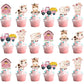 Hotop 48 Pcs Farm Animal Birthday Cupcake Toppers Farm Animal Theme Party Supplies Baby Shower Picks Barnyard Birthday Party Sup