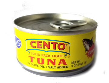 Cento - Italian Solid Light Tuna in Pure Olive Oil, (6) - 3 oz Cans