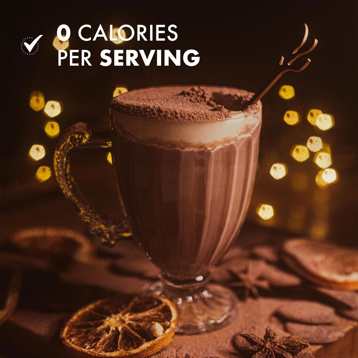 Chocolate Powder Ice Cream Topping - Gluten Free Cocoa Powder for Coffee, Pudding, Fruit, Dessert & Pancake Mix - Low Carb, Calo