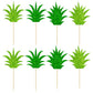 Gyufise 24 Pack Pineapple Cupcake Toppers Glitter Donut Pineapple Leaf Cupcake Picks Tropical Hawaiian Luau Pineapple Theme Baby