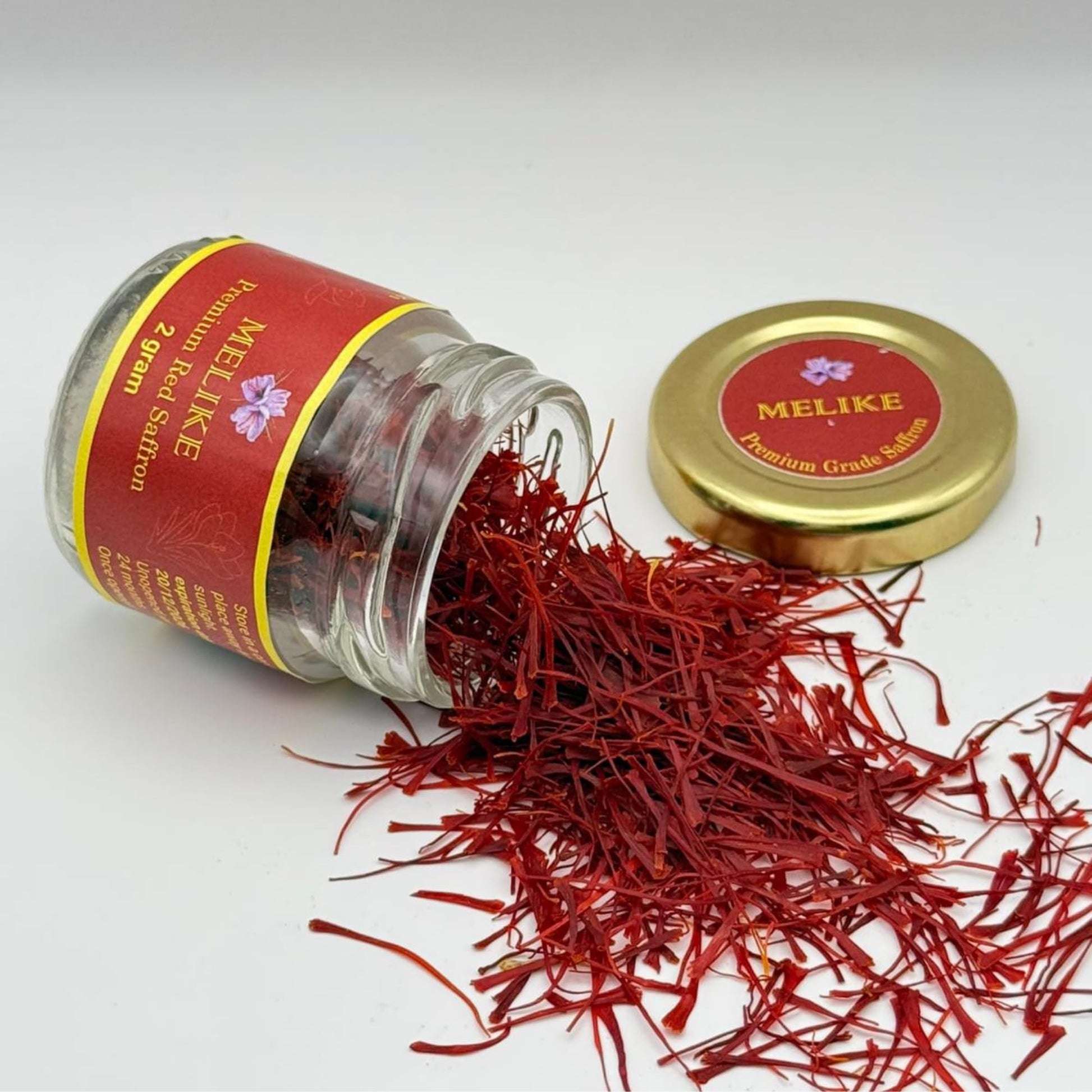 MELIKE Saffron – Premium Super Negin Threads, 2g, 100% Pure & Natural, Grade A Spice for Cooking, Tea & Desserts