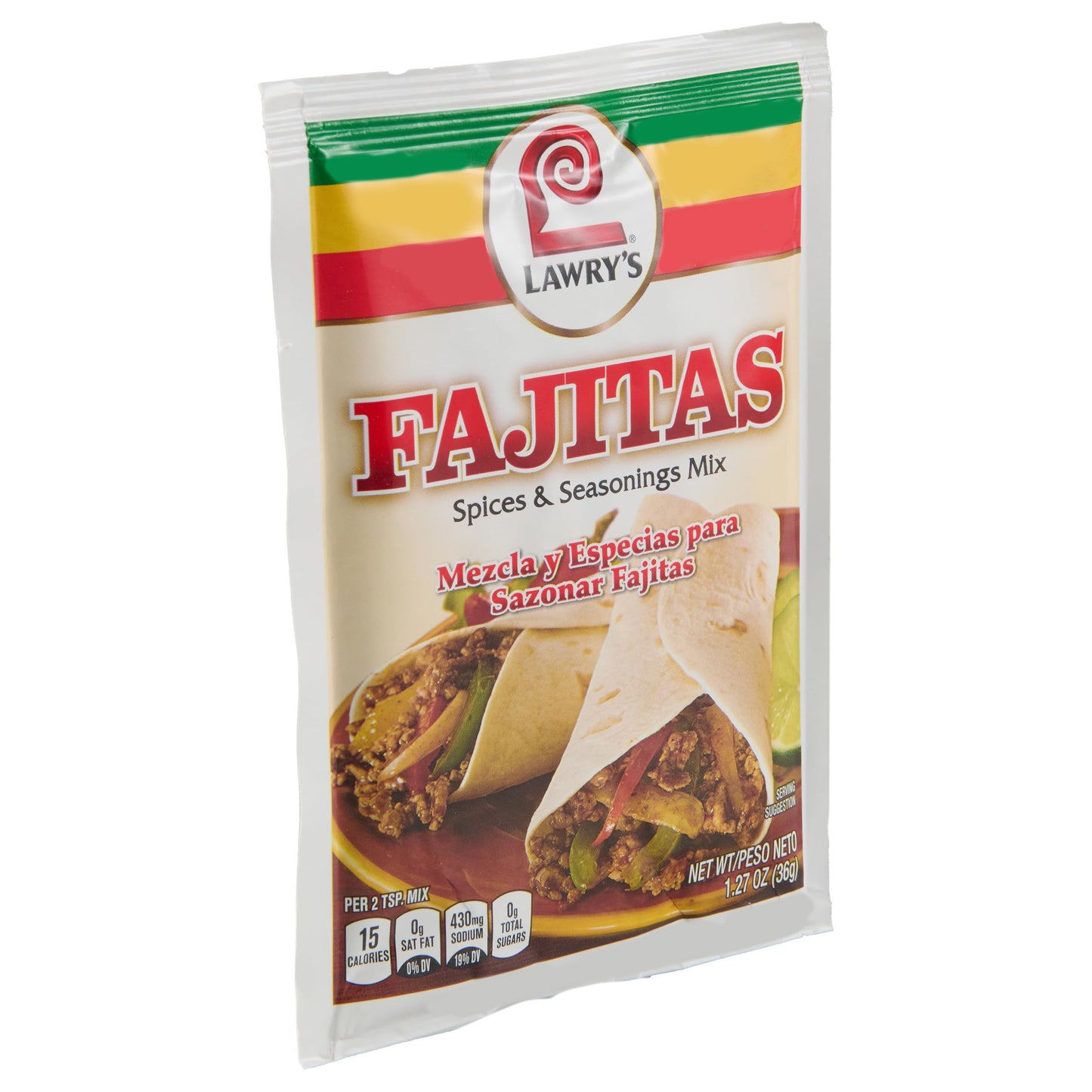 Lawry s Fajitas Spices & Seasonings Mix, 1.27 oz (Pack of 12)