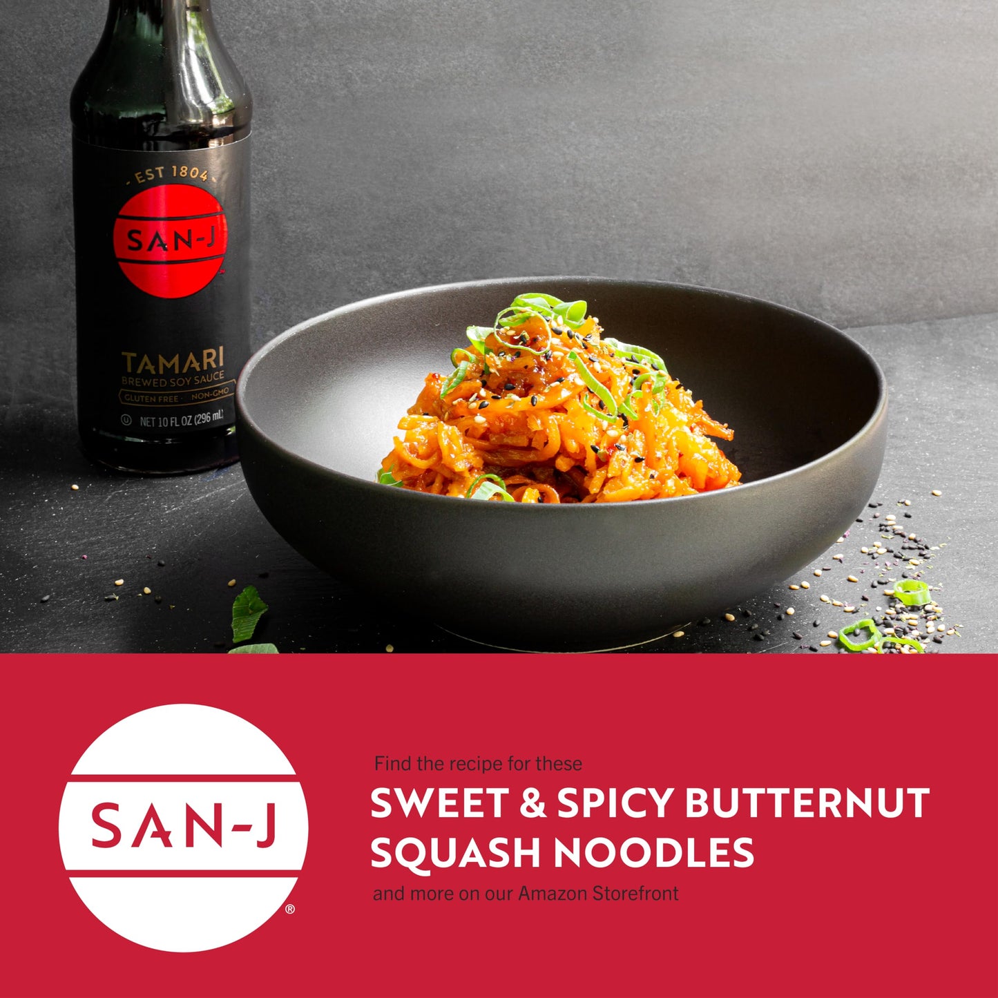 San-J Gluten Free Tamari Soy Sauce, 100% Soy, 10 Fl Oz Bottle