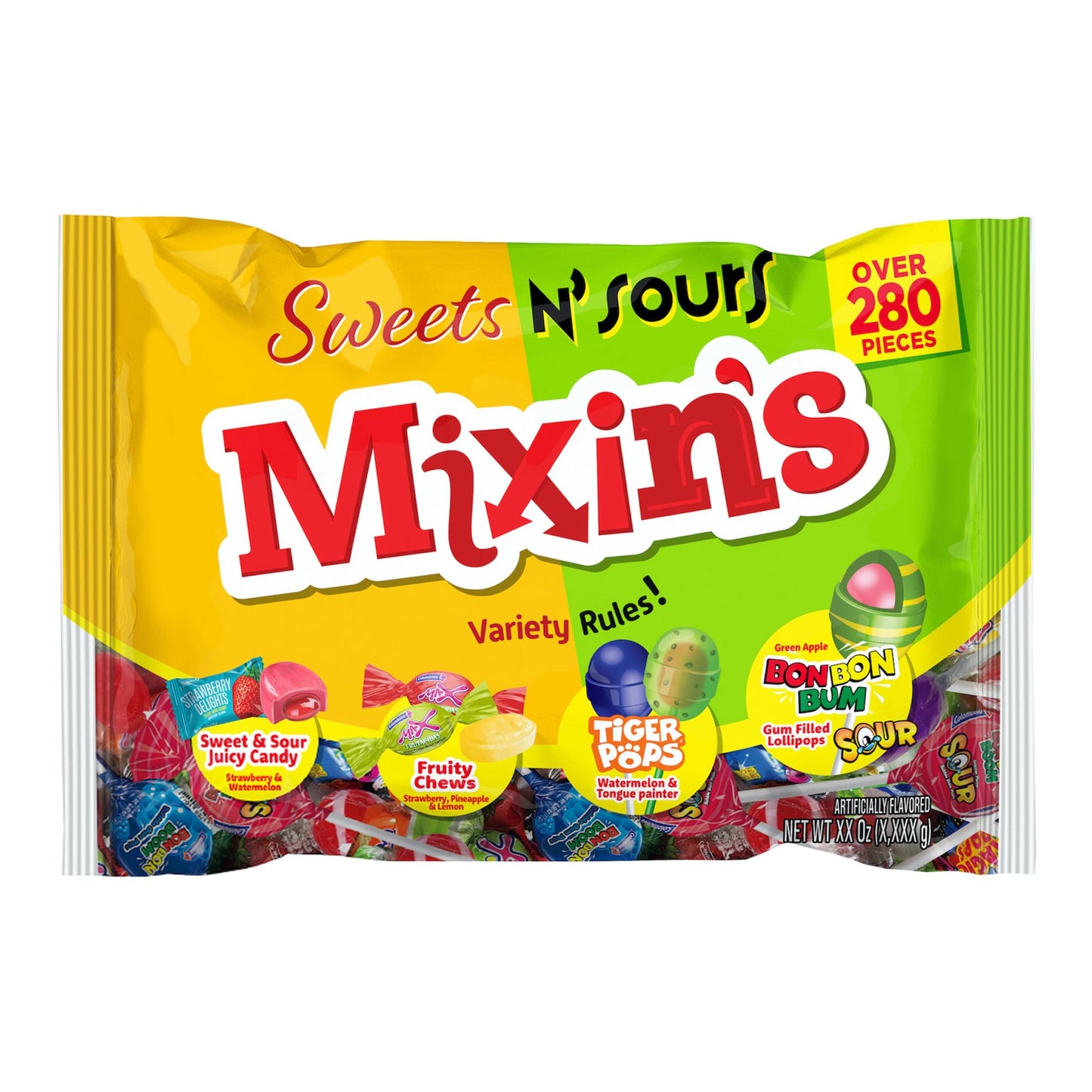Mixins Sweet and Sour Bulk Candy Variety Pack - Individually Wrapped, Gluten-Free - Perfect for Parties, Pinatas, and Holidays 