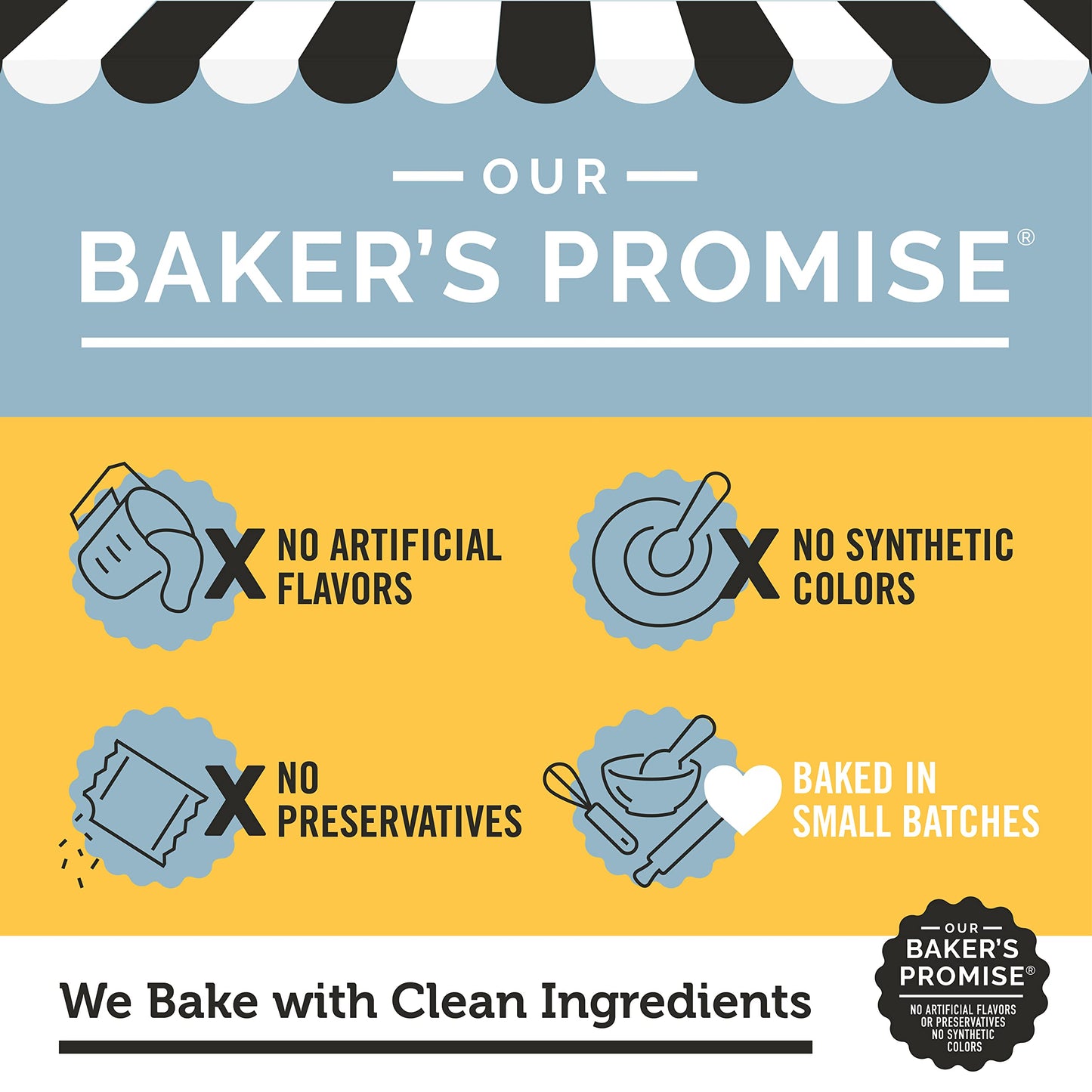 Deweys Bakery Meyer Lemon Moravian Cookie Thins | Baked In Small Batches | Real, Simple Ingredients | Time-Honored Southern Bake