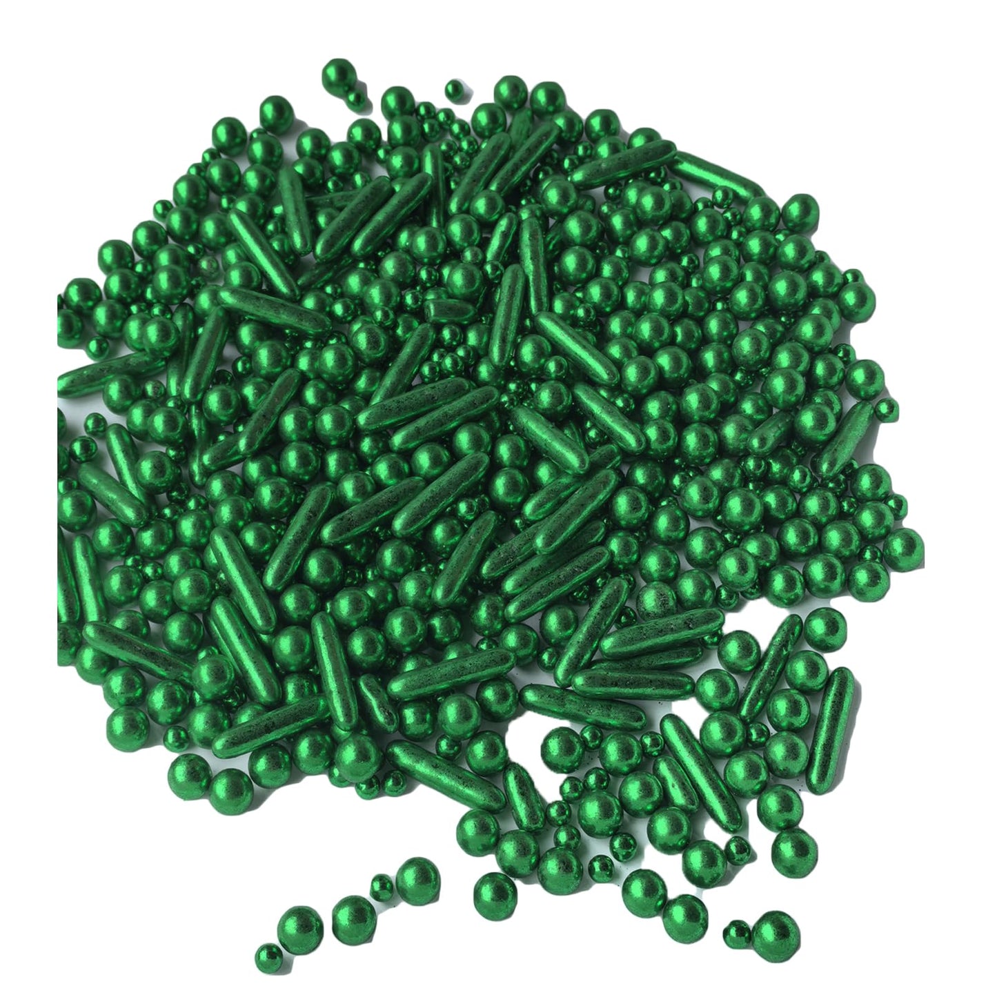 Sprinkles Green Pearl Sugar Candy Mix Size Baking Cake Decorations Cupcake Toppers Celebrations Shaker Jar Wedding Shower Party