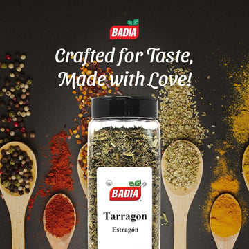 Badia Tarragon 3.5 oz - Aromatic & Sweet, French Inspired Flavor - Dried Tarragon Leaves, Gluten Free & Kosher