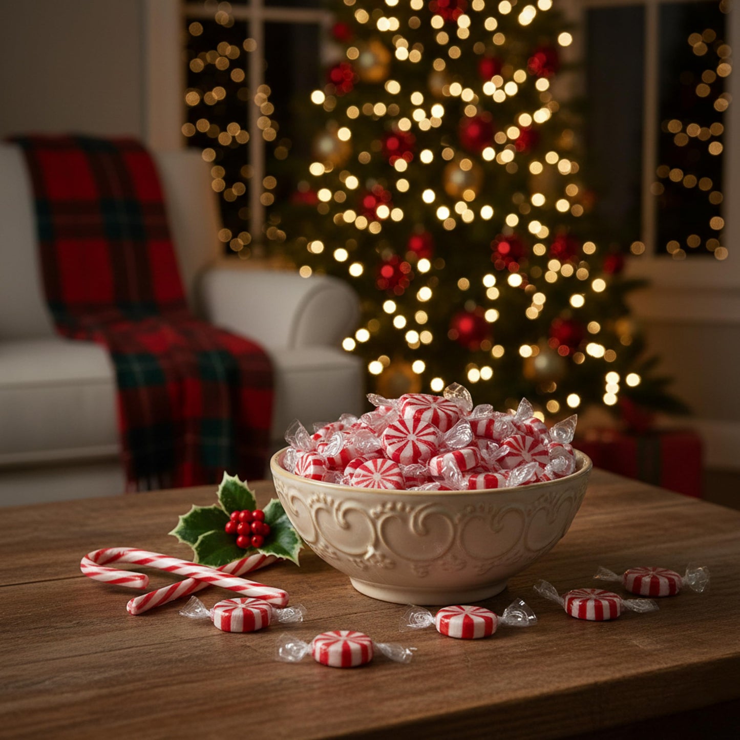 Starlight Peppermint Candy Bulk - 5 Pound - Bulk Candy Peppermint Mints Individually Wrapped - Holiday Mints - Hard Candy Gluten