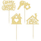 24Pcs Sweet Home Cupcake Toppers Glitter Key Housewarming Cupcake Pick Decorations For Welcome New Home Theme Party Cake Decorat