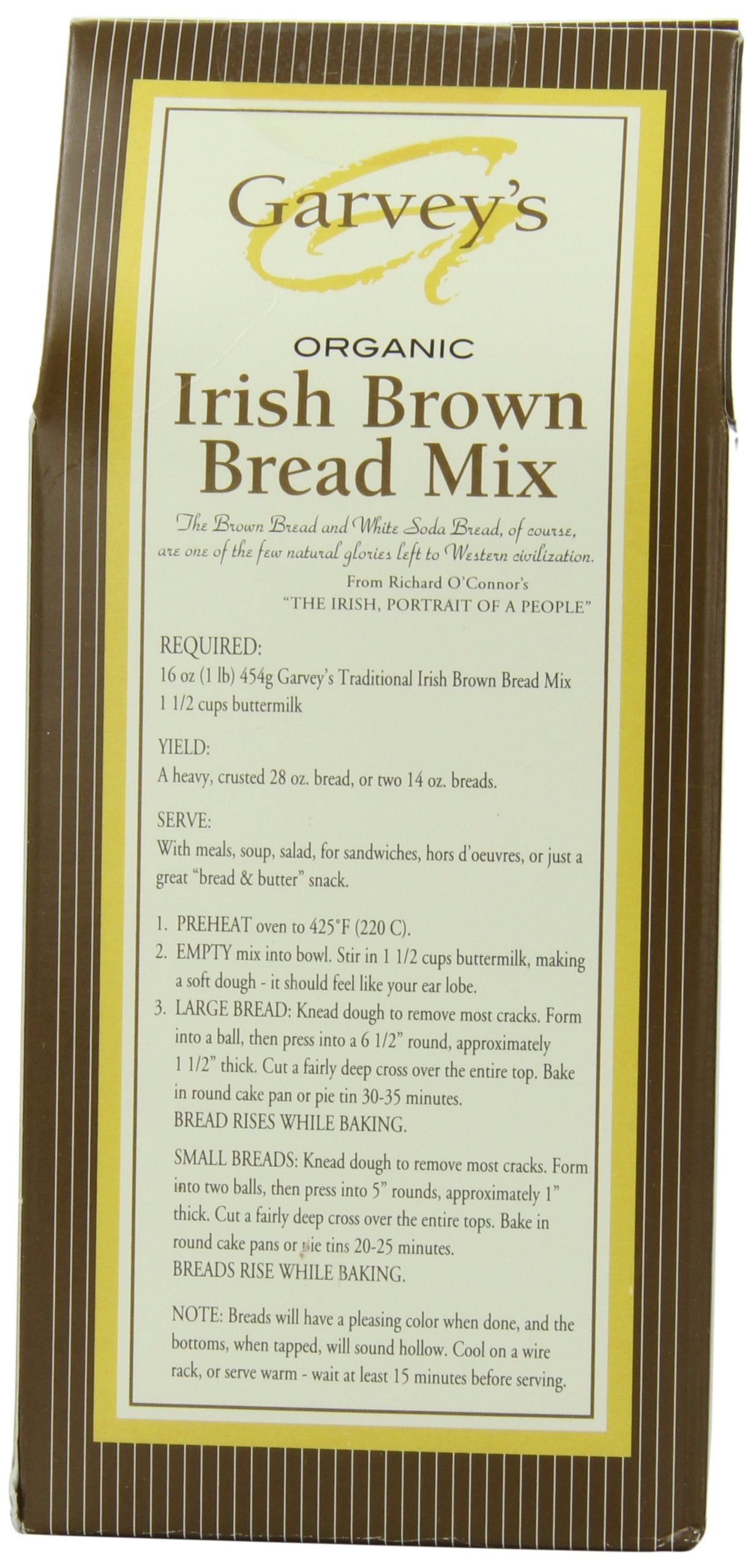 Garveys Traditional Organic Irish Brown Bread Mix, 16 Ounce (Pack of 5)