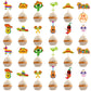 QZYL 24 PCS Cinco De Mayo Decorations, Fiesta Cake Toppers, Paperboard, Multi-Style, LK-MAY-caketopper-24, Flesta