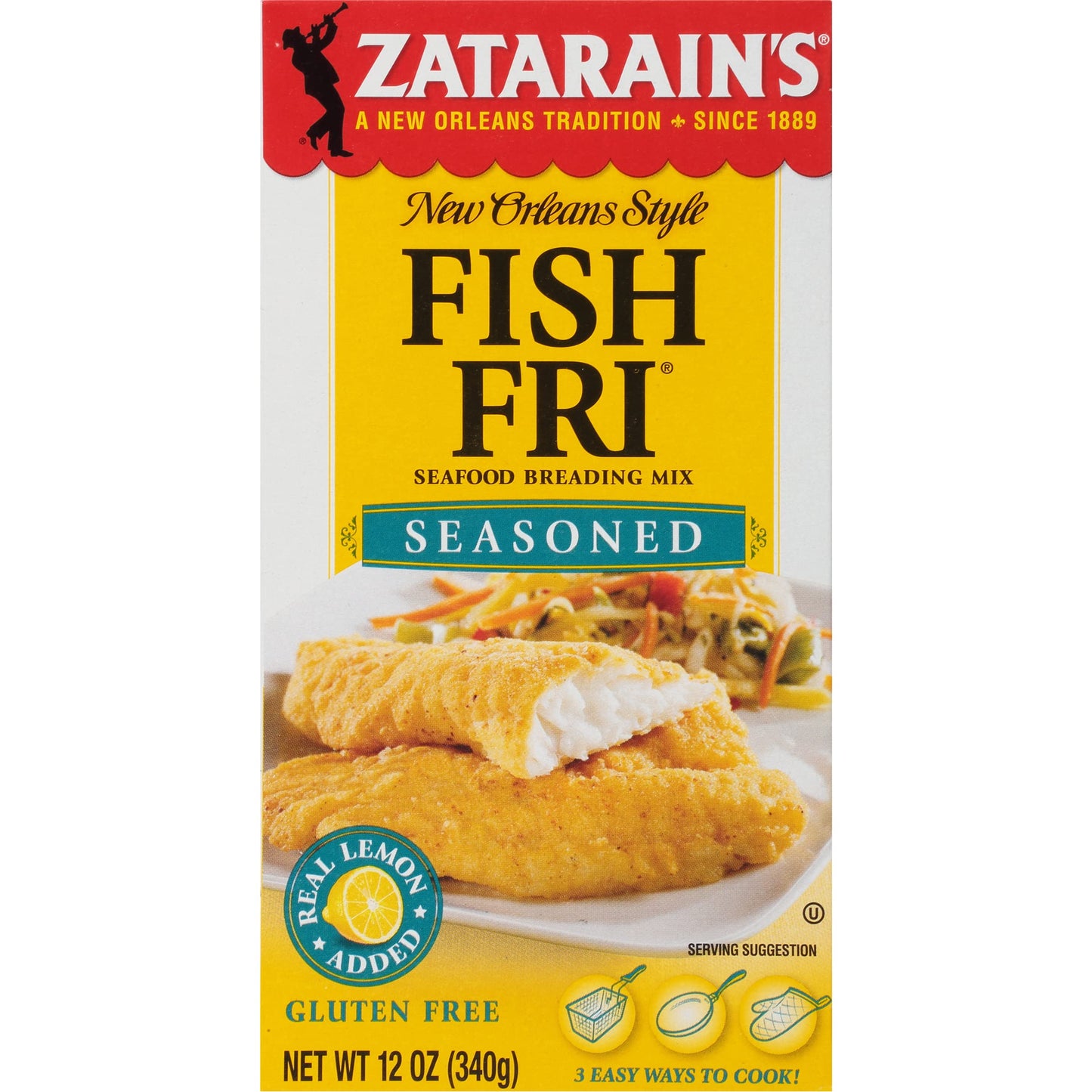 Zatarains Seasoned Fish Fri Seafood Breading Mix, 12 oz