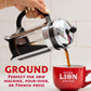 Lion Coffee Gold Roast Ground Coffee, Medium-Light Roast, 10 Ounce Bag