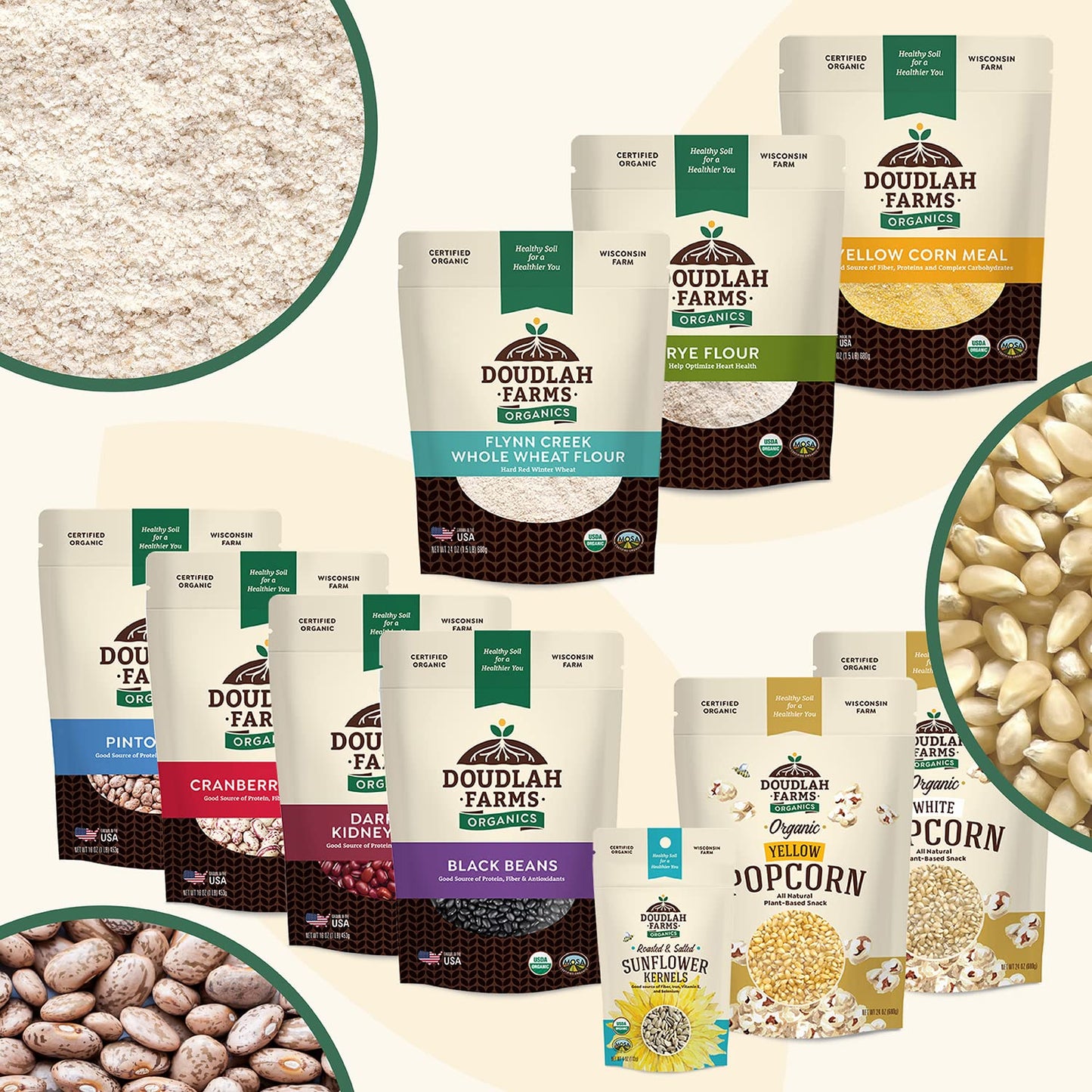 Organic Dried Black Beans 1 lb, Unsalted, Low-Sodium, Non-GMO, Farmed From Regenerative Soil, Tested Clean Certified - Rich in F