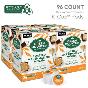 Green Mountain Coffee Roasters Toasted Marshmallow Mocha K-Cup Pods, Flavored Light Roast Coffee, 96 Count, Model 5000341982-96