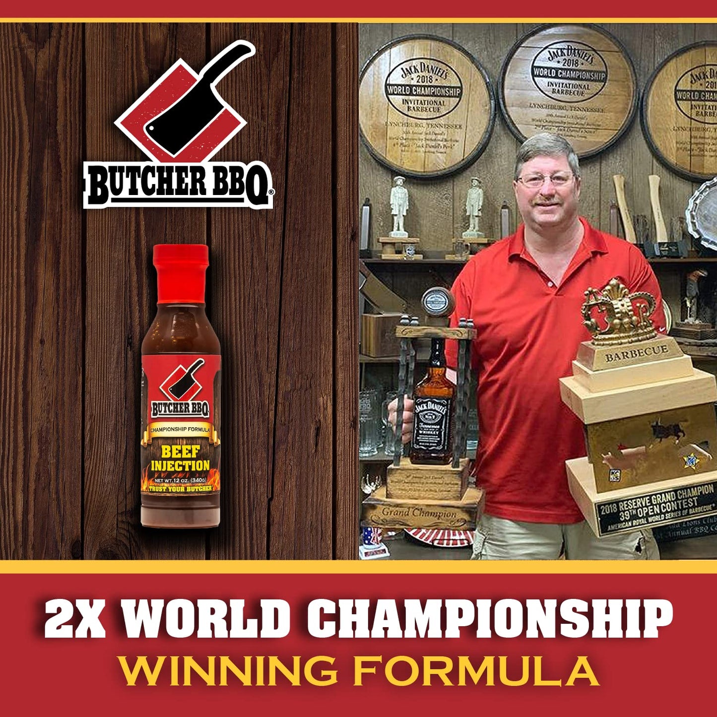 Butcher BBQ Liquid Brisket Injection - Texas Brisket Seasoning, 12 Ounce, MSG & Gluten Free, Model 69553