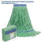 Matthew Cleaning Heavy Duty Mop Head Commercial Replacement For General And Floor Cleaning, Wet Industrial Blue Cotton Looped En