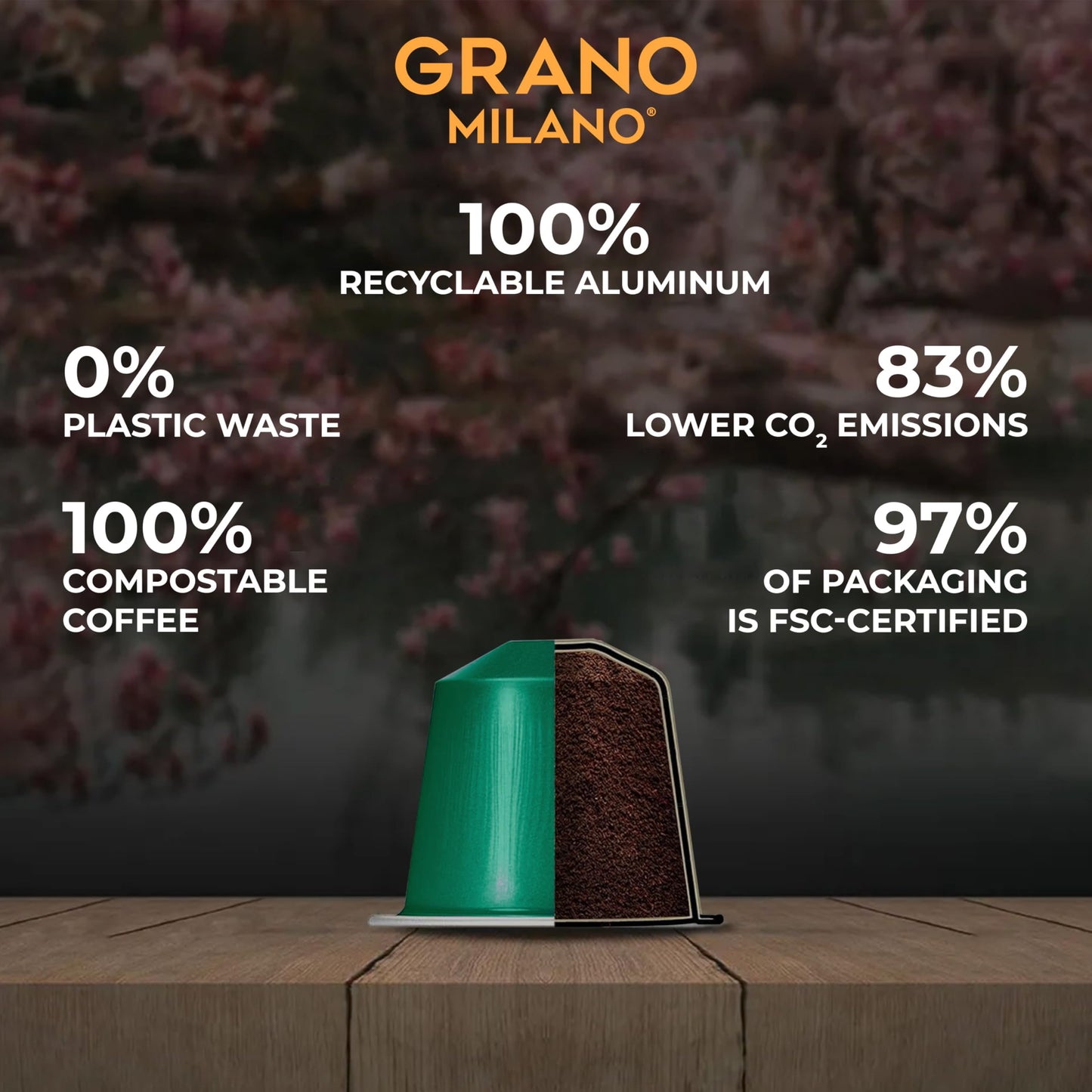Grano Milano Variety Pack Coffee Capsules - 100 Aluminum Coffee Pods Compatible With Nespresso Original Line  Medium And Dark Roast  Made In Italy