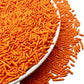 Se Si&Moos Orange Jimmies Sprinkles Edible Orange Sprinkles Soft Jimmies Soft Sprinkles For Topping Ice Cream, Cookies, Cakes, C