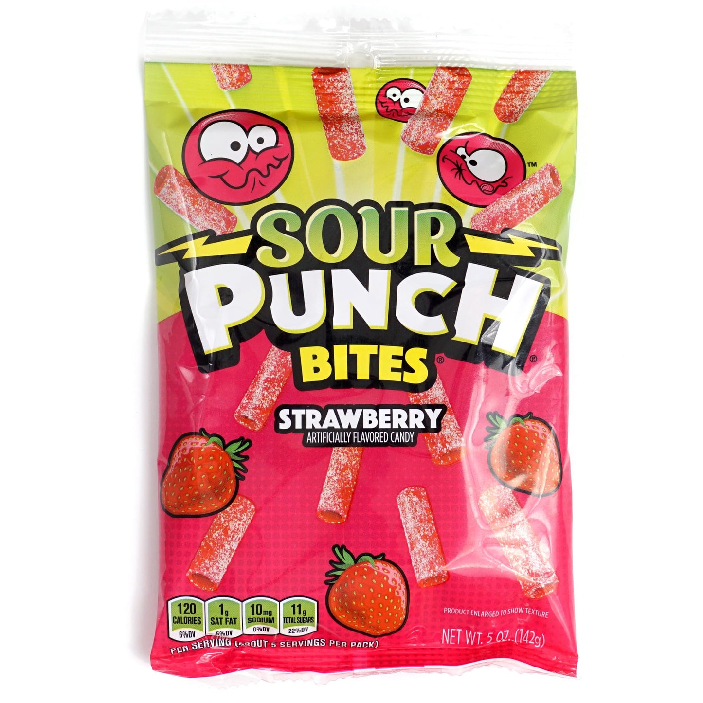 Sour Punch Bites, 5 Ounce Bags (Pack Of 3), Strawberry, Blue Raspberry & Assorted Flavors Bags, The Hampton Popcorn & Candy Comp