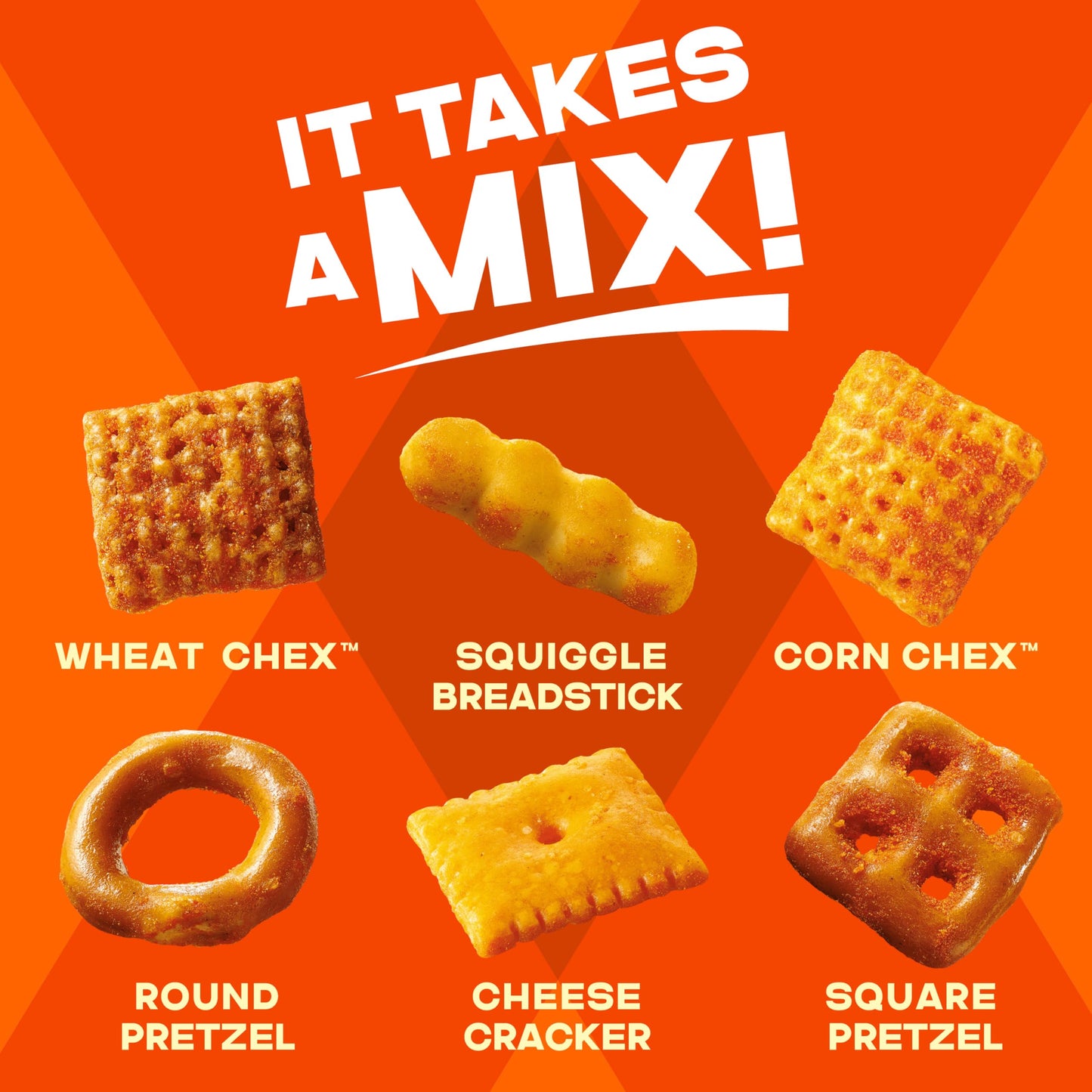 Chex Mix Cheddar Snack Mix, Savory Snack Bag, 8 oz