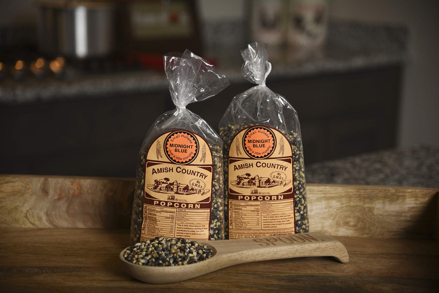 Amish Country Popcorn | 2-2 Lb Bags - Midnight Blue Kernels | Old Fashioned, Non-GMO and Gluten Free (2-2lb Bags)