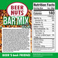 malt-inspired NUTS Bar Mix with Wasabi - Pretzels, Cheese Stix, Sesame Stix, Insane Grain & Wasabi Peas - 12 Pack, 1.25oz