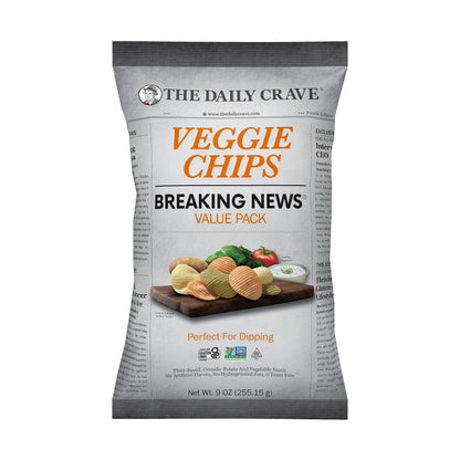 The Daily Crave Veggie Chips Value Pack, 9 Oz (Pack Of 6) Veggie Crisps, Kosher, Crunchy, Vegan