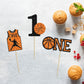 24Pcs Basketball One Cupcake Toppers Glitter Number 1 First Birthday Basketball Cupcake Picks For Basketball Sports Theme Baby S