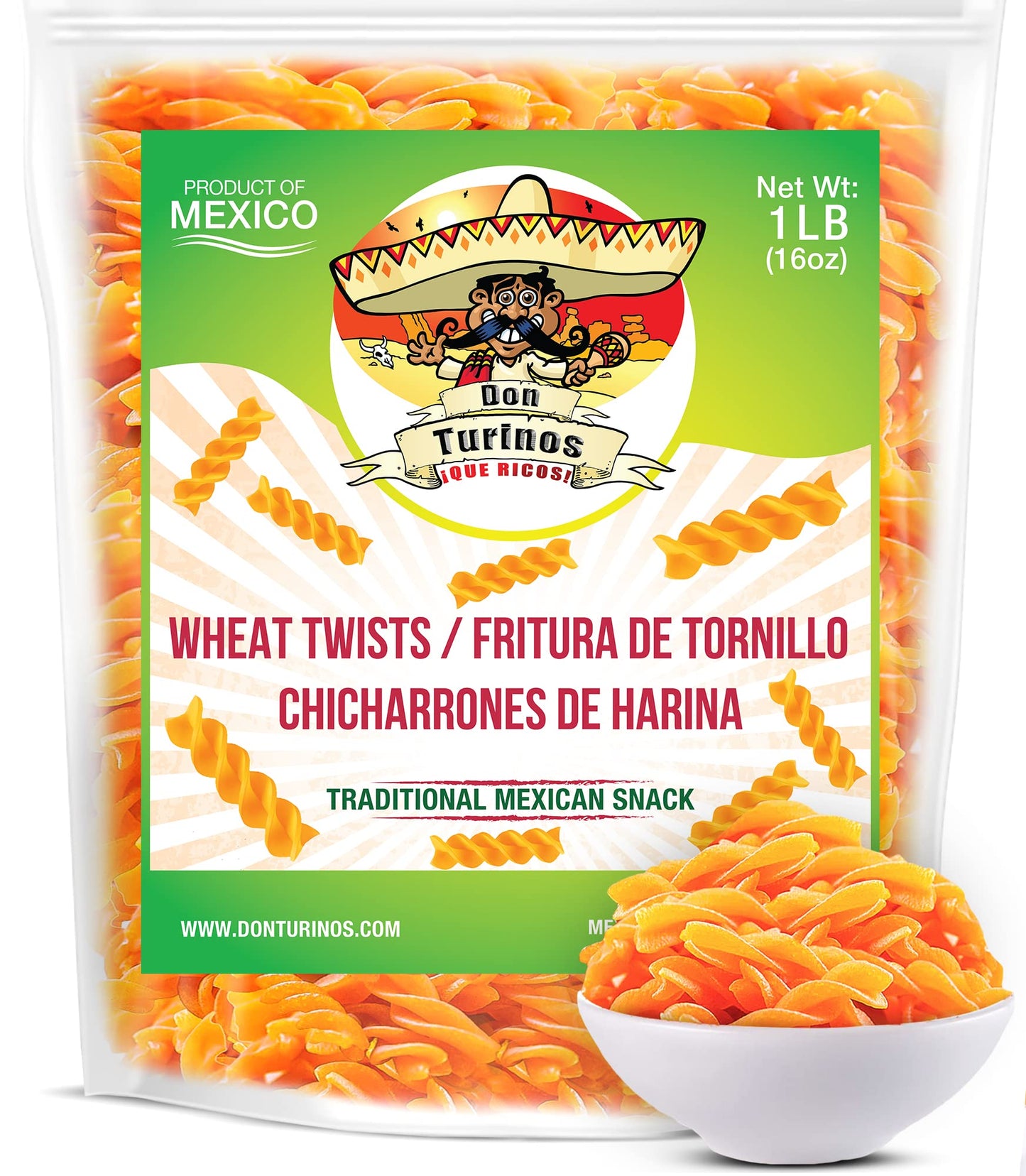 Wheat Twists for Frying (Duritos/Duros) - Mexican Wheat Twists - Chicharrones de Harina | Make Cinnamon Sugar Twists | 1 lb - Do