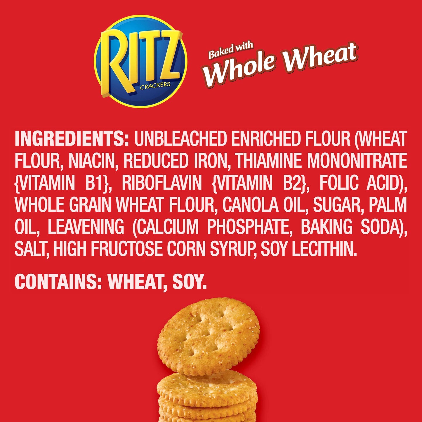 Ritz Fresh Stacks Whole Wheat Crackers, 6-11.6 oz Boxes (48 Stacks) (Pack of 2)