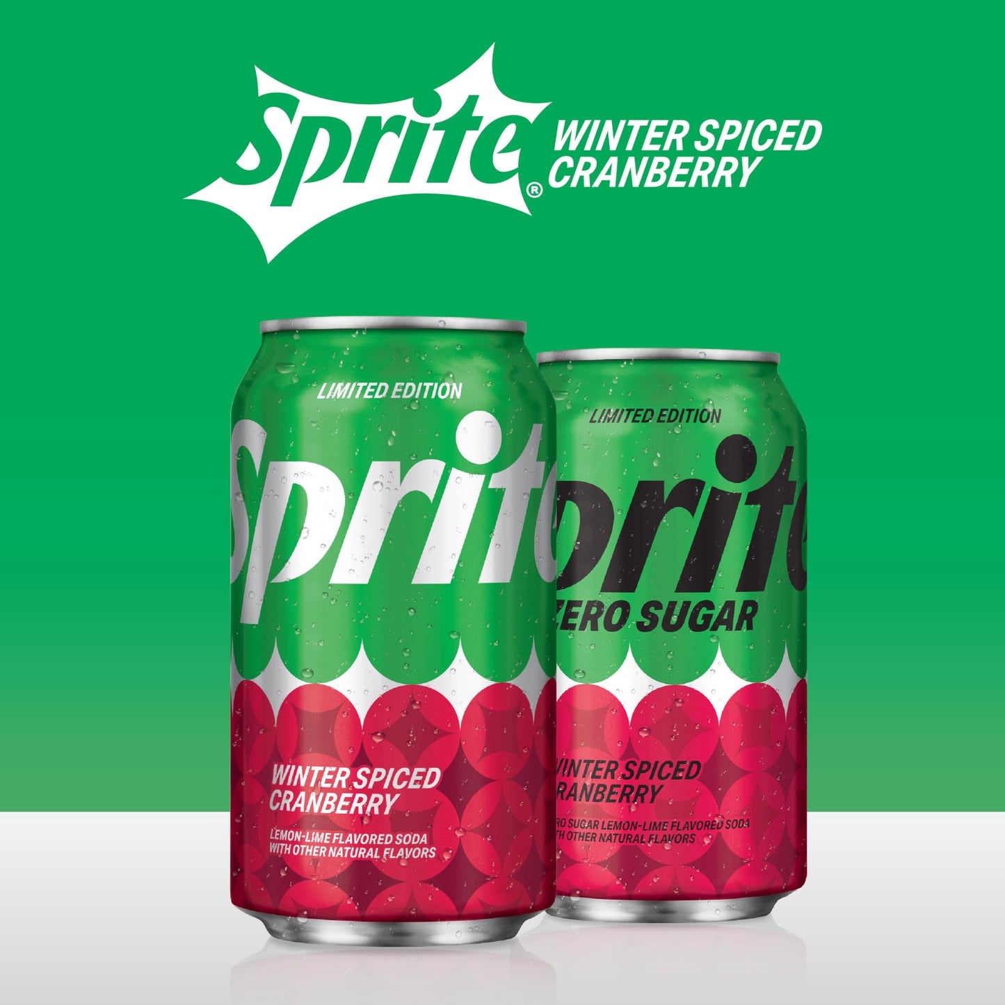Sprite Winter Spiced Cranberry  Lemon-Lime and Cranberry Flavored Soda Pop Soft Drink  12 fl oz  12 Pack