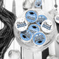 Powder Blue Graduation Party Stickers For Kisses Candy, Chocolate Drops, 2025 Grad Party Favors - 180 Count