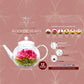 Teabloom Heart-Shaped Flowering Teas - 12 Assorted Blooming Tea Flowers - Green Tea + Jasmine, Pomegranate, Strawberry, Rose, Li
