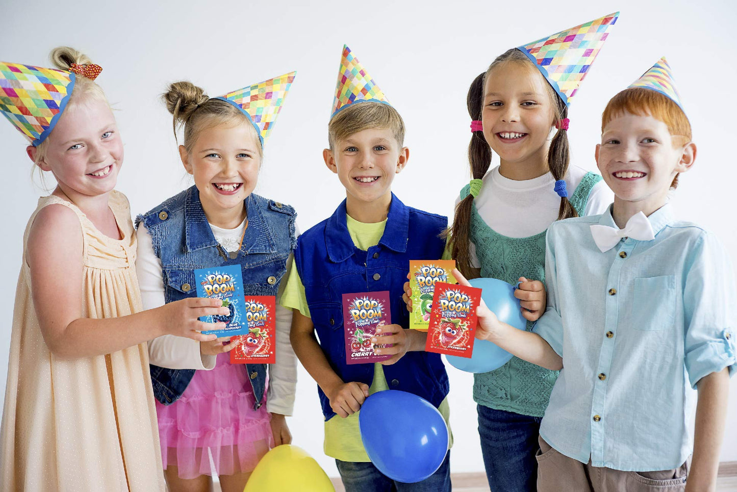 Tiltay Pop Boom Popping Candy - 7 Flavor Assortment, Strawberry, Green Apple, Blue Raspberry, Watermelon, Grape, Pineapple, Cott
