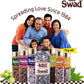 Swad Mixed Flavours Chatpati Goli Candy Jar – 150 Hard Candies With Kaccha Aam Imli Meetha Paan Cola Orange Coffee Original Flavors – Tangy Sweet Indian Candy, Childhood Favorite Treat
