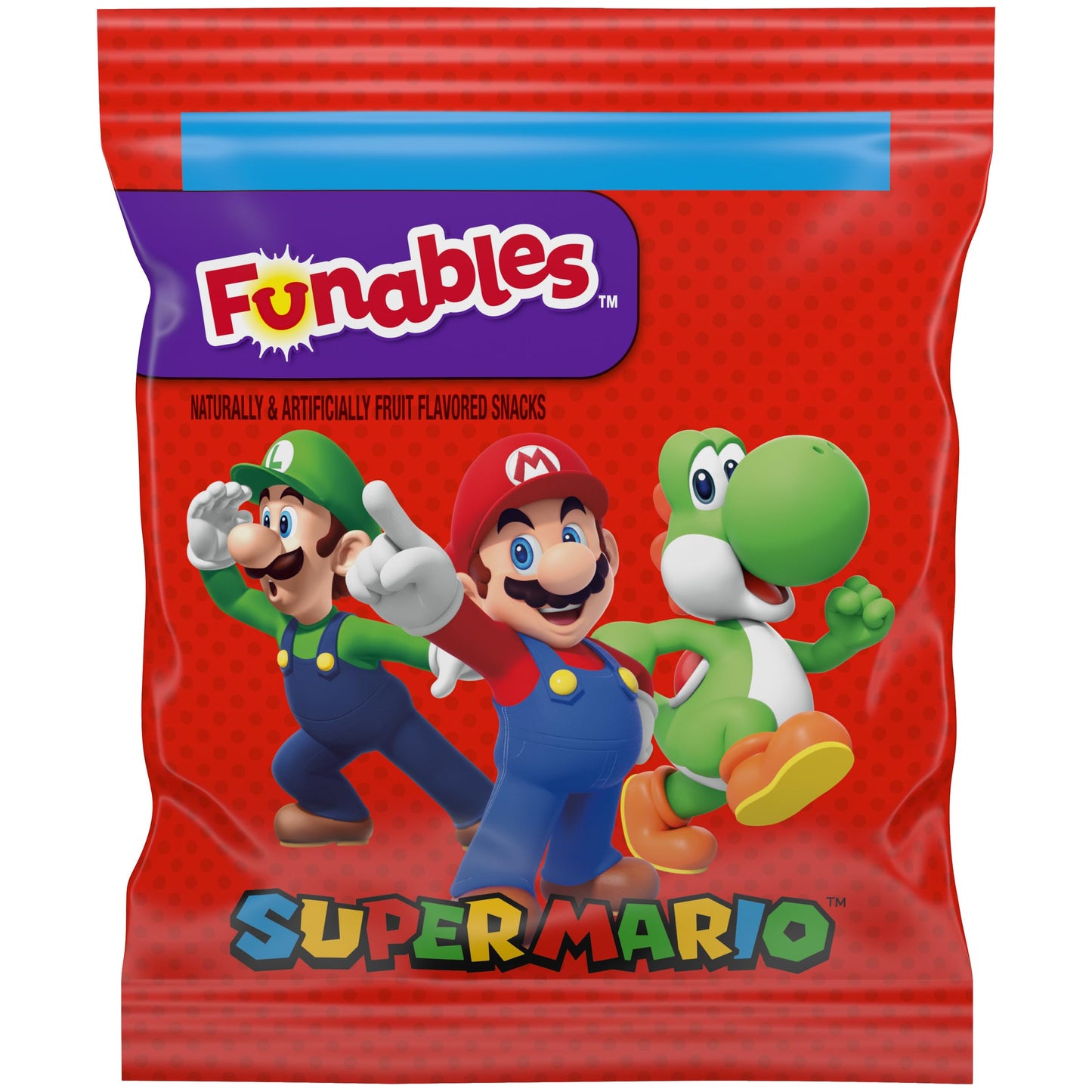 Funables Fruit Snacks, Super Mario Shaped Fruit Flavored Snacks, 0.8 Ounce Pouches (Pack Of 10)