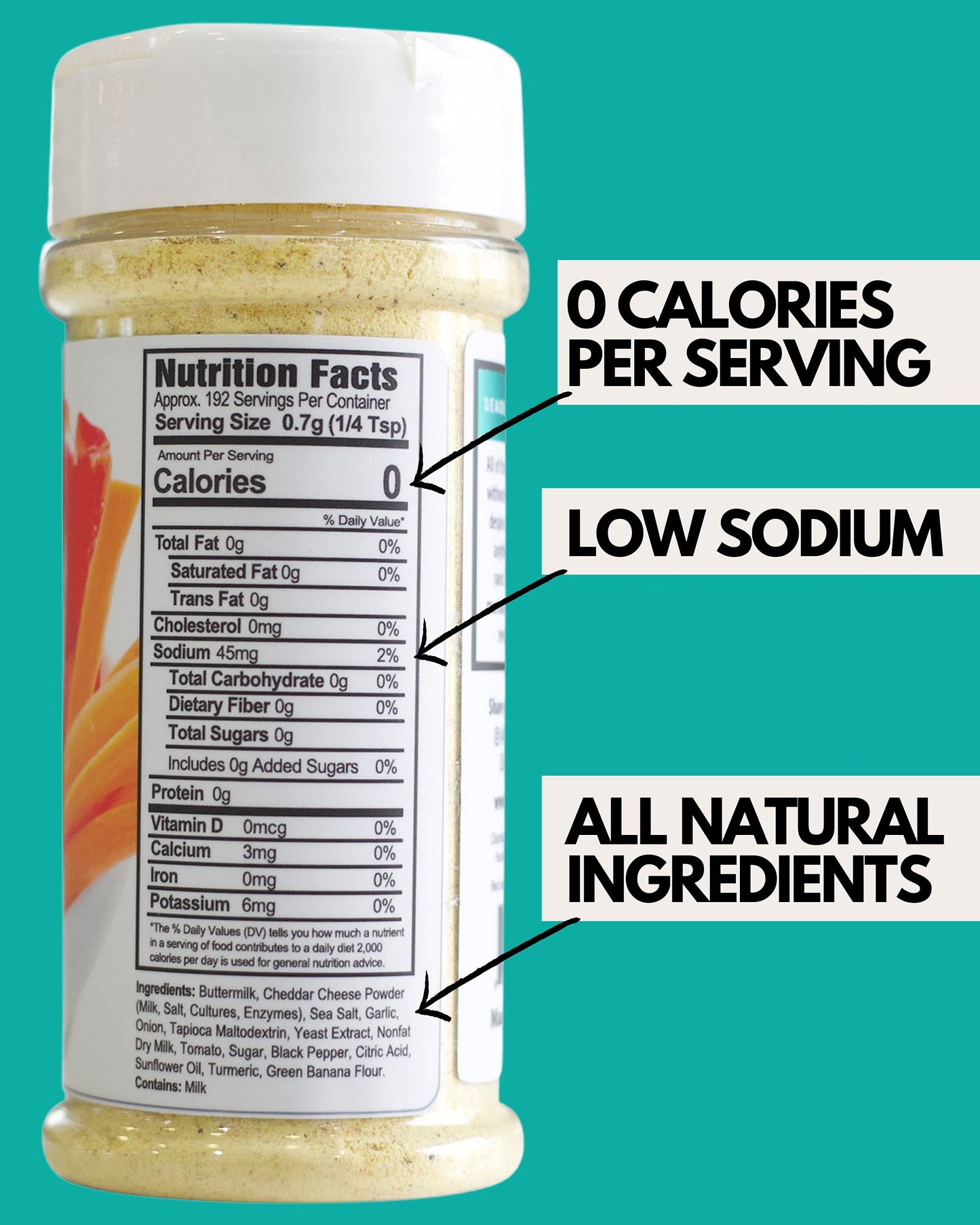 Popcorn Seasoning Ranch Flavoring - Ranch Seasoning Powder For Salad, Chicken Wings & Steak. Gluten Free & Low Sodium Salad Topp