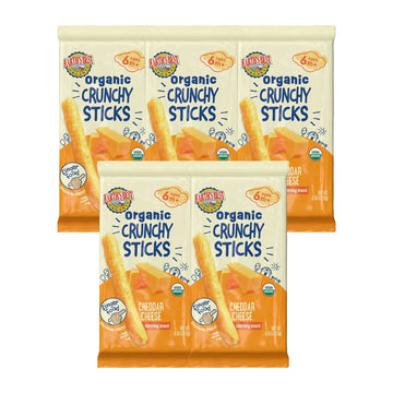 Earth'S Best Organic Baby Food, Dissolvable Teething Snack For Babies 6 Months And Older, Cheddar Cheese Crunchy Sticks, .56 Oz 