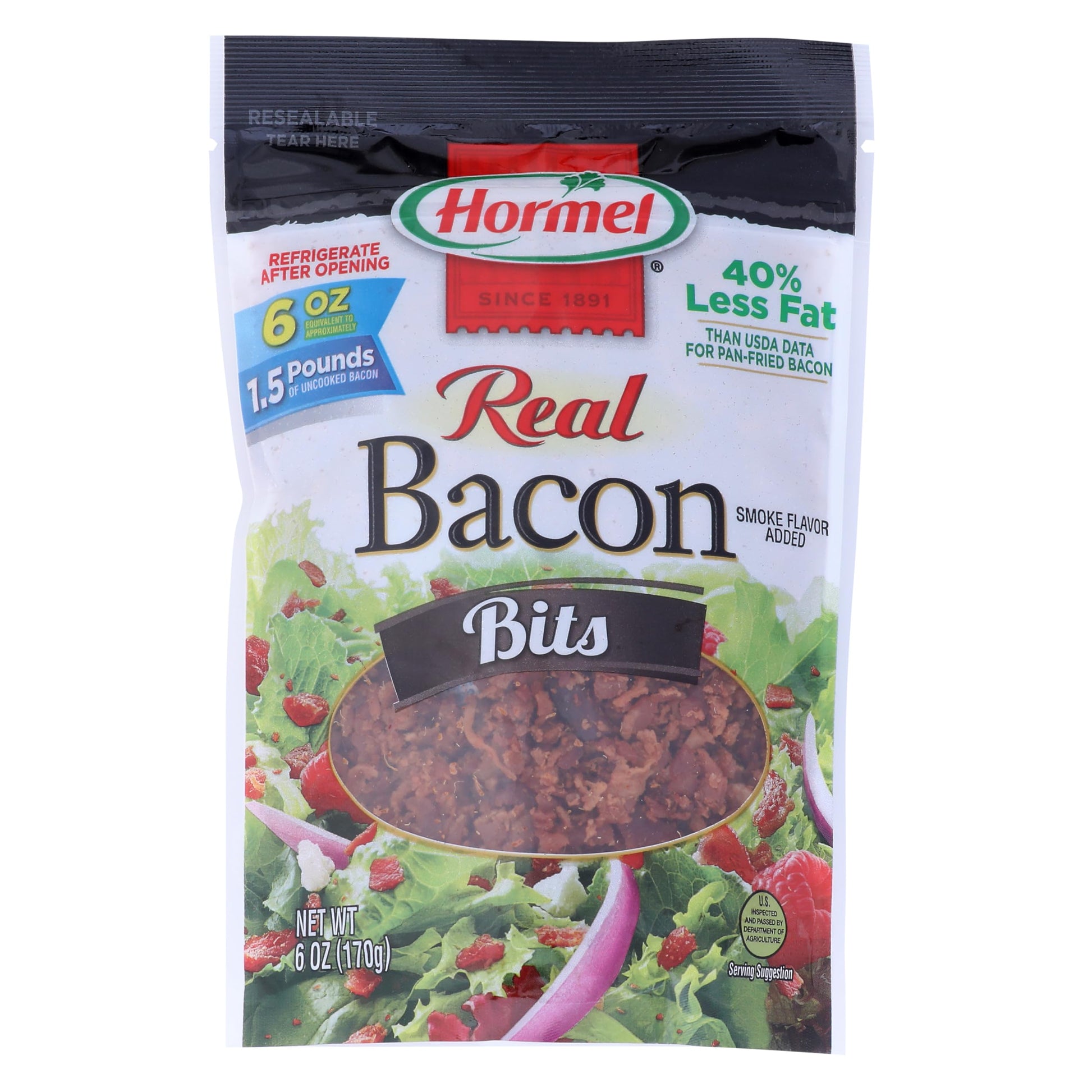 Hormel Real Bacon Bits, 6 Oz Pouch, 6 Ounce (Pack of 1), Model 1786
