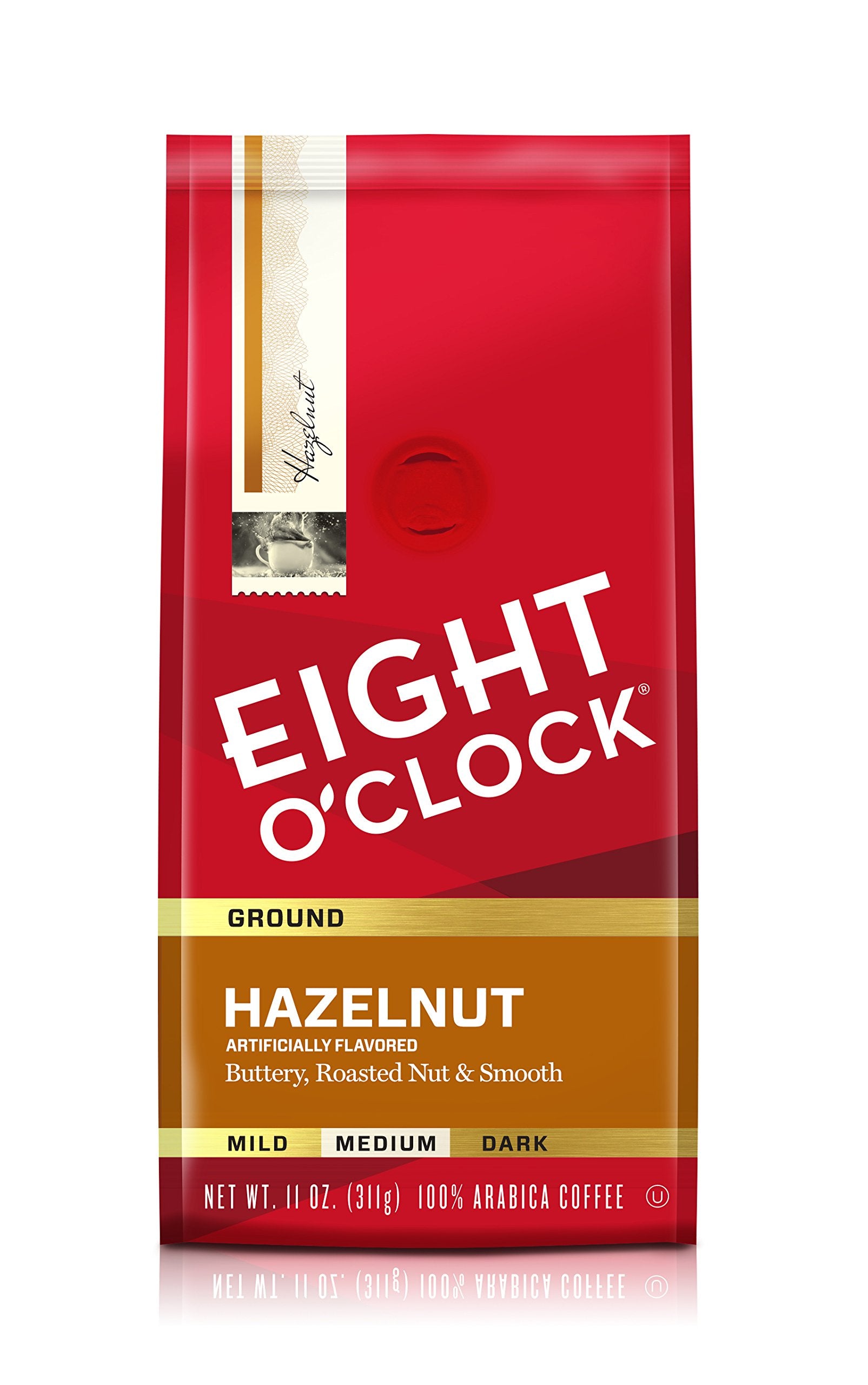 Eight O'Clock Coffee, Hazelnut Ground, 11-Ounce Bags (Pack Of 4)