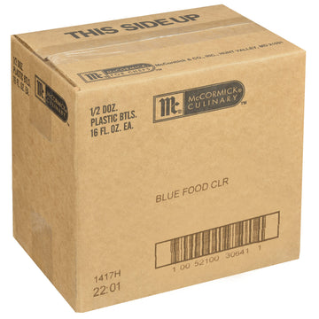 McCormick Culinary Blue Food Coloring, 16 fl oz (Pack of 6) - Six 16 Fluid Ounce Bottles of Blue Food Coloring Liquid to Add Col