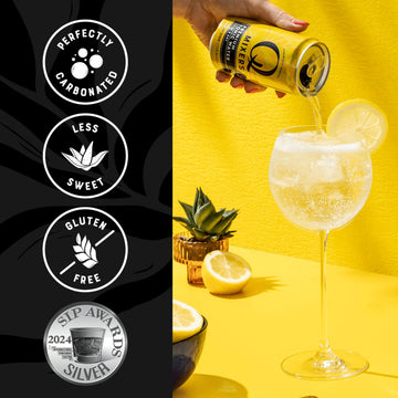 Q MIXERS Tonic Water - Real Quinine & Organic Agave, 7.5 Fl Oz, Pack of 24
