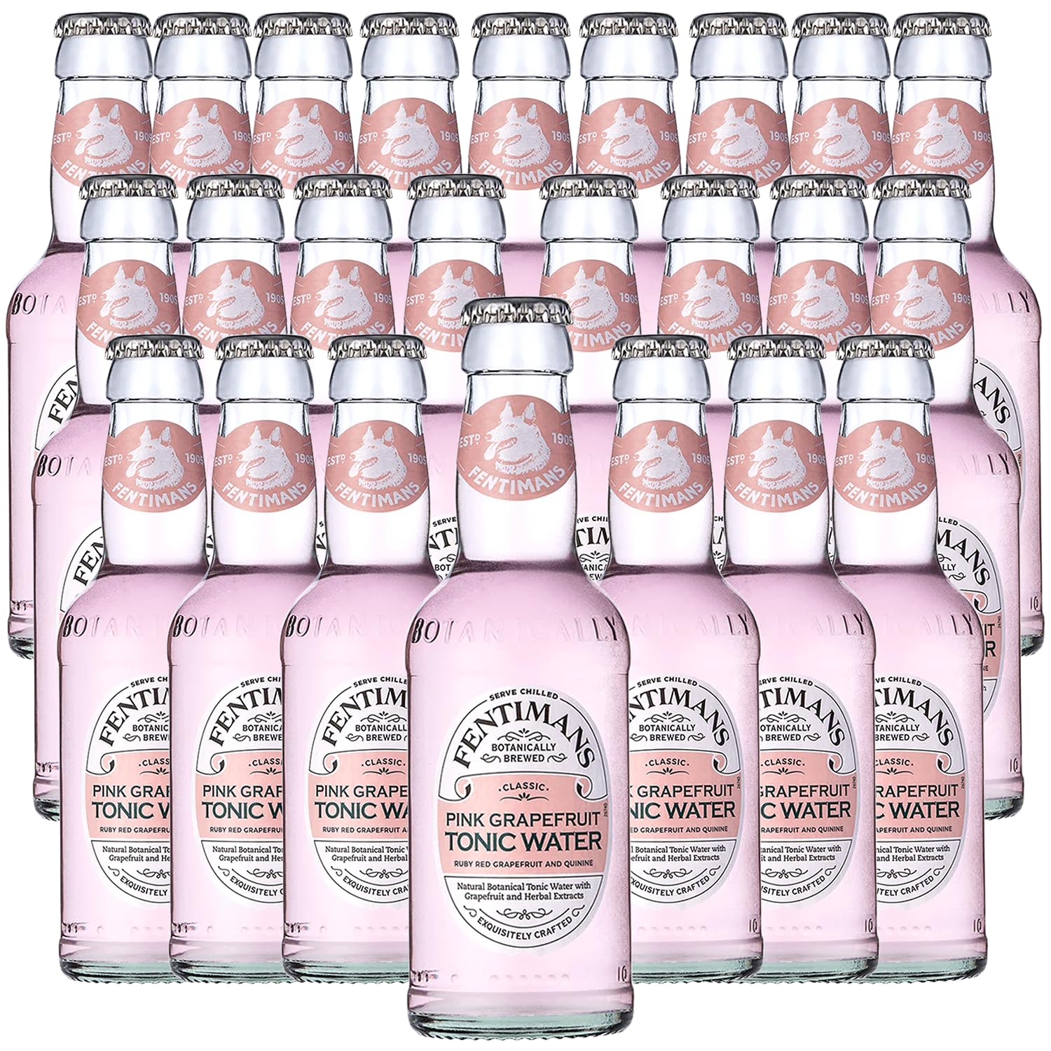 ChromaCast Pink Grapefruit Tonic Water – Premium Mixer, 6.7 fl oz Bottles, Pack of 24