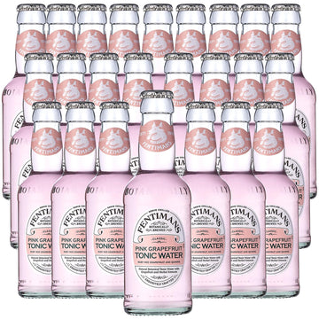 ChromaCast Pink Grapefruit Tonic Water – Premium Mixer, 6.7 fl oz Bottles, Pack of 24