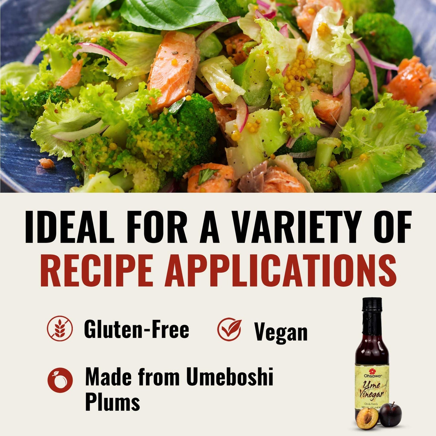 Ohsawa - Oindo Ume Plum Vinegar, Vegan, Gluten-Free, Japanese Flavor, Traditionally Fermented, Ideal For Marinades, Salad Dressi
